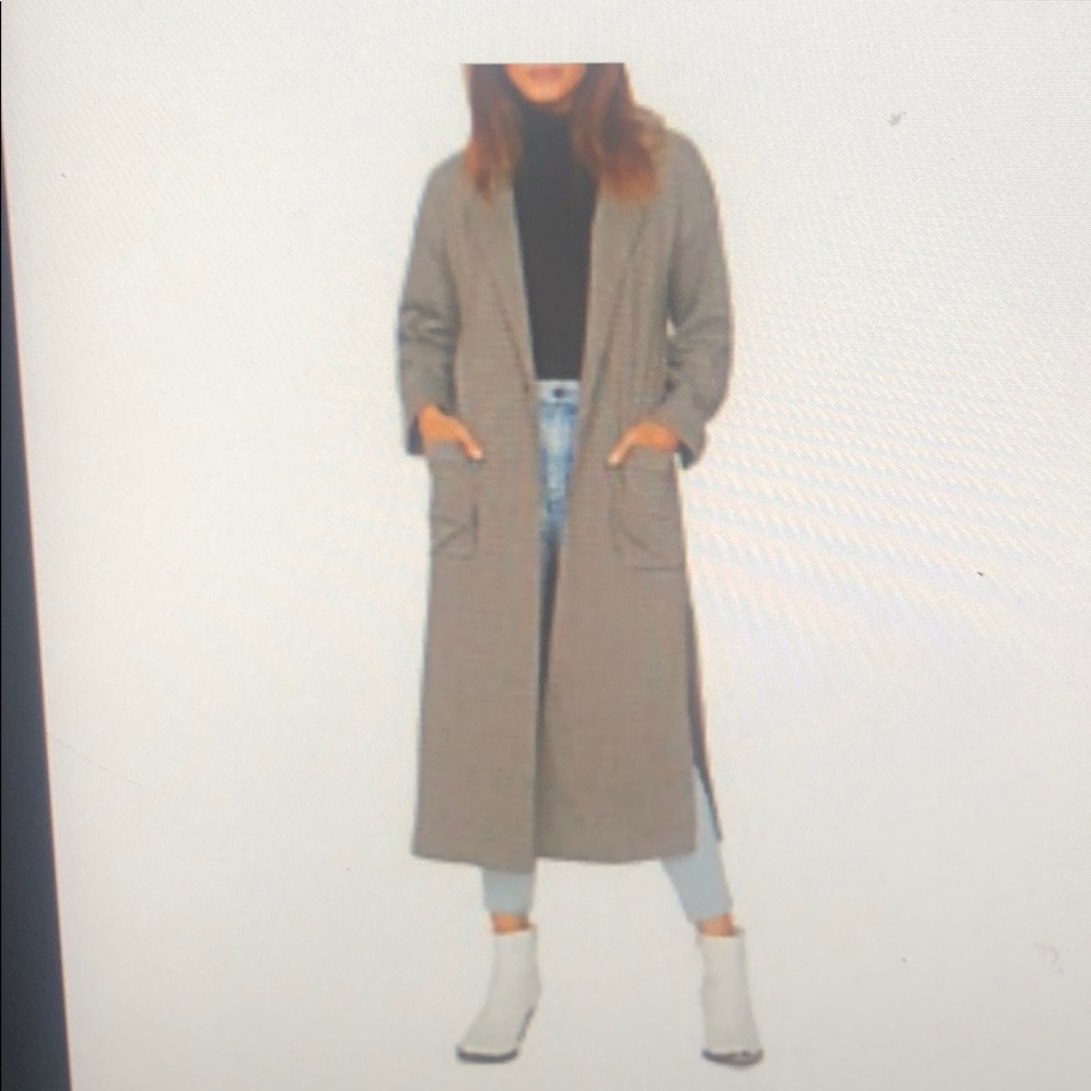 Plaid Duster Jacket